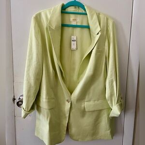 Maeve By Anthropologie Plus Pastel Green Blazer